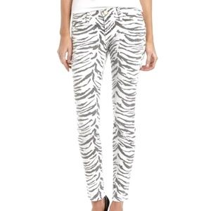 Current/Elliott Ankle Skinny Jeans Zebra Sz 26 EUC
